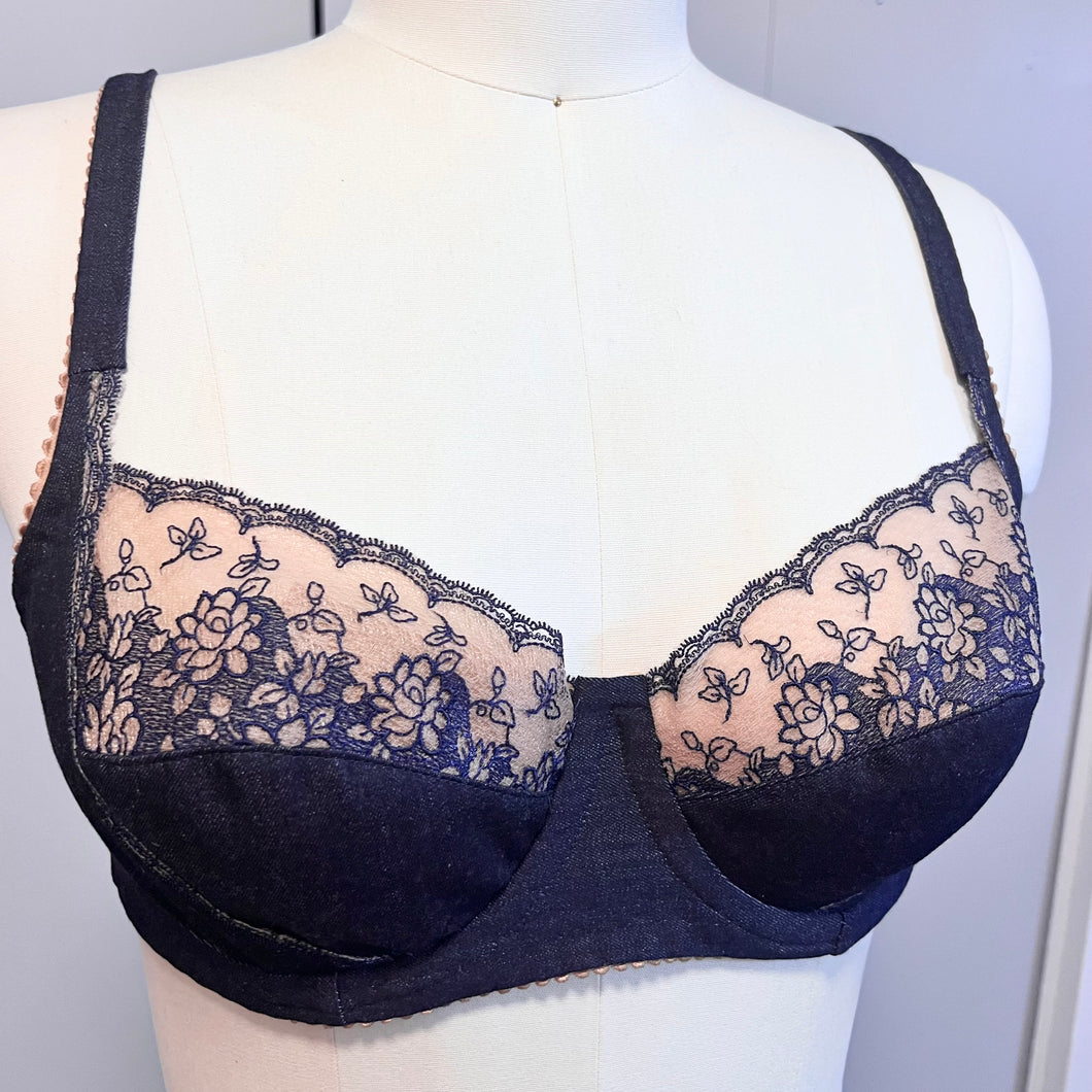 Denim Bra Kit with Lace Option