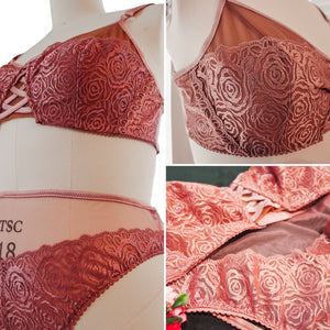 Gilded Age of Roses Tulle Lace Bra Kit