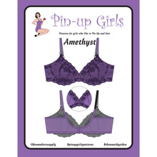 Load image into Gallery viewer, Amethyst Lace Bra Pattern Pin-Up Girls