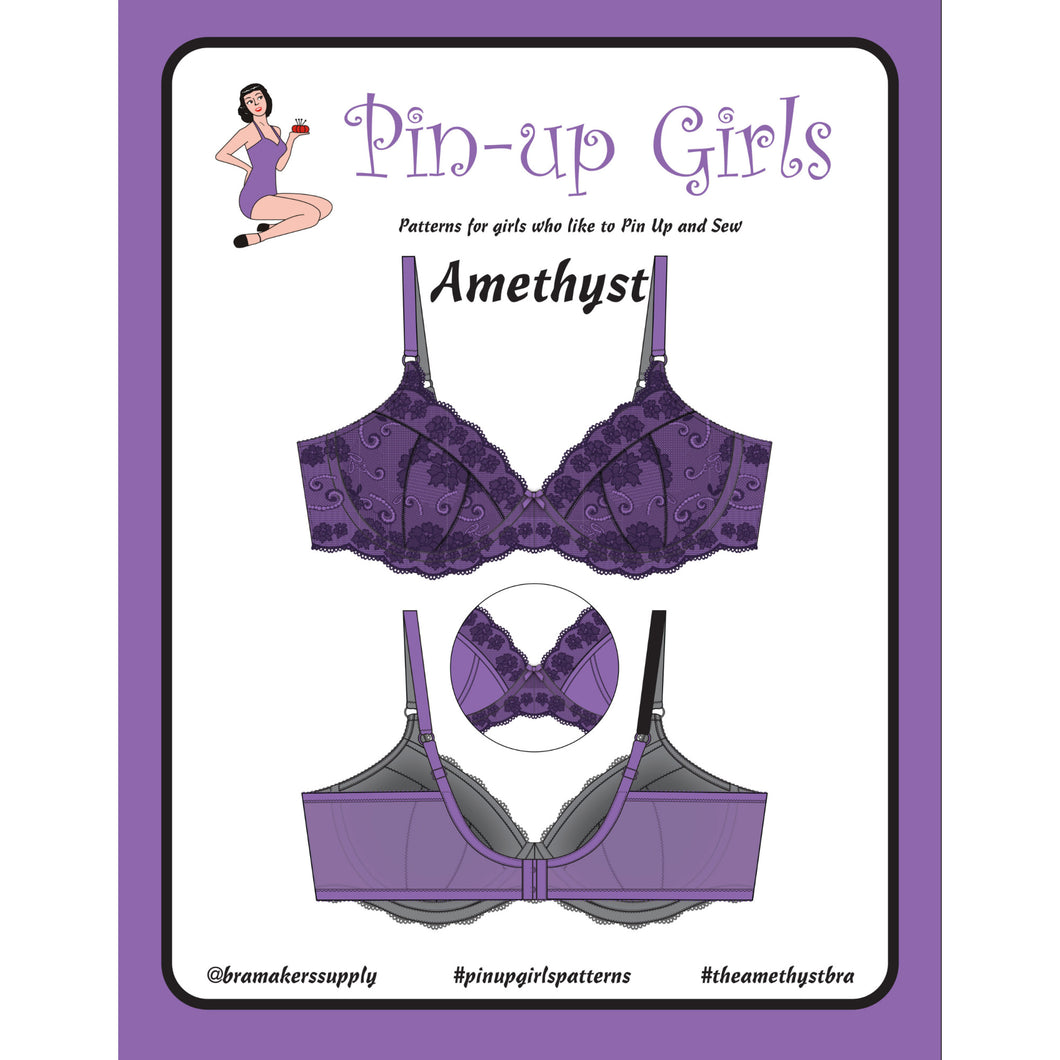 Amethyst Lace Bra Pattern Pin-Up Girls