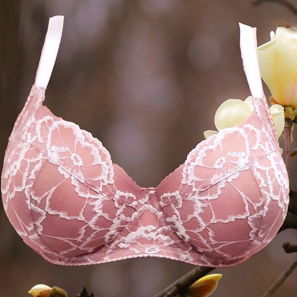 Lace Underwire Bra - blossom pink